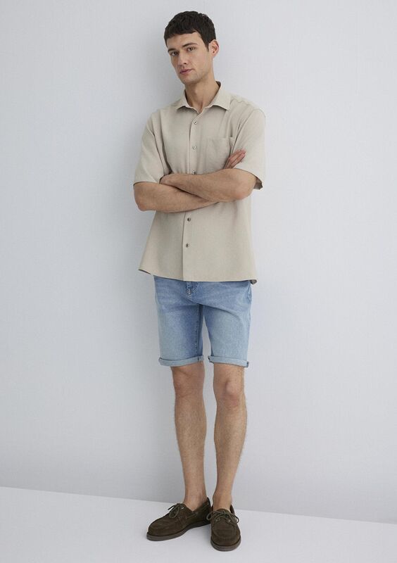 BRIAN Erkek Mavi Denim Şort - M04184