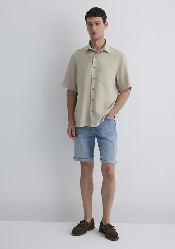 BRIAN Erkek Mavi Denim Şort - M04184
