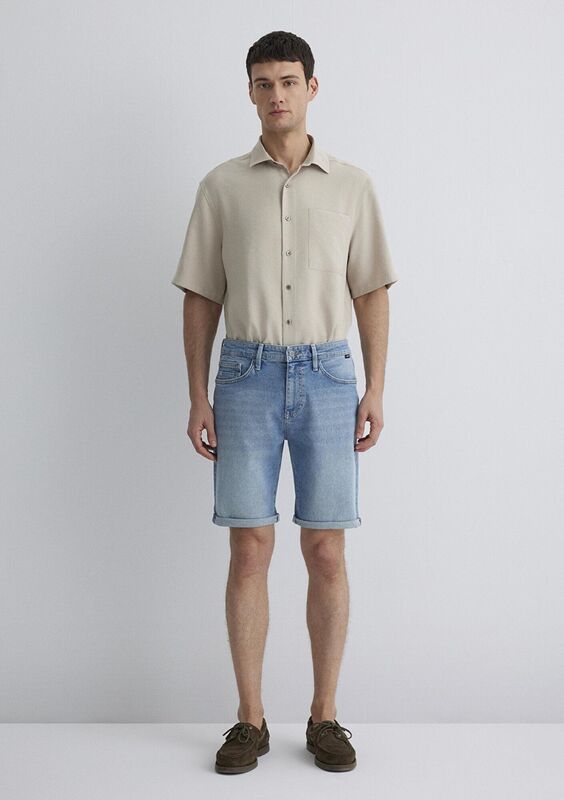 BRIAN Erkek Mavi Denim Şort - M04184