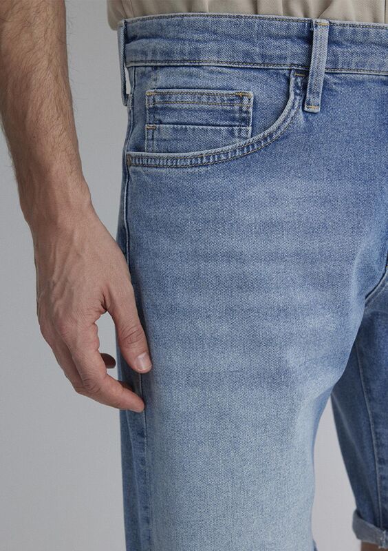 BRIAN Erkek Mavi Denim Şort - M04184