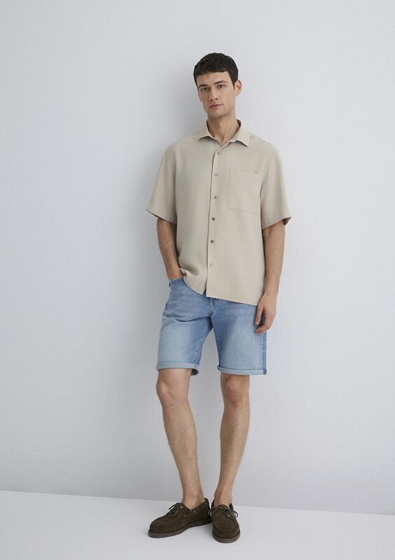BRIAN Erkek Mavi Denim Şort - M04184