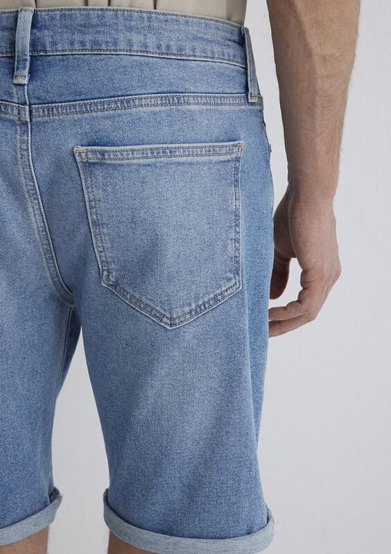 BRIAN Erkek Mavi Denim Şort - M04184
