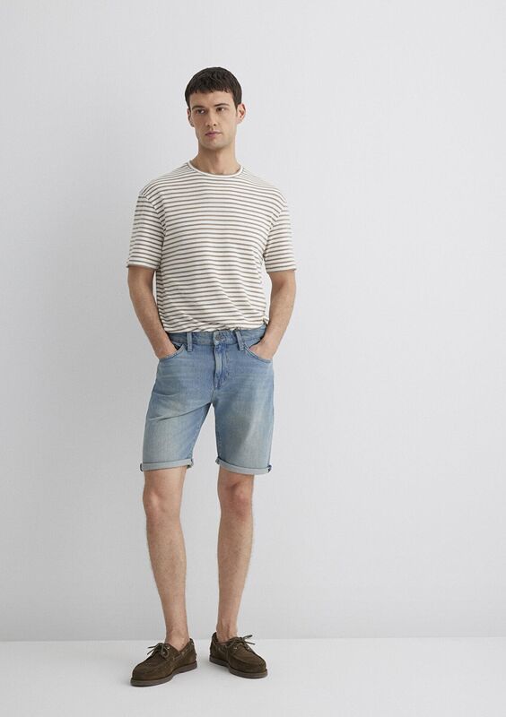 BRIAN Erkek Mid Vintage Comfort Denim Şort - M04184