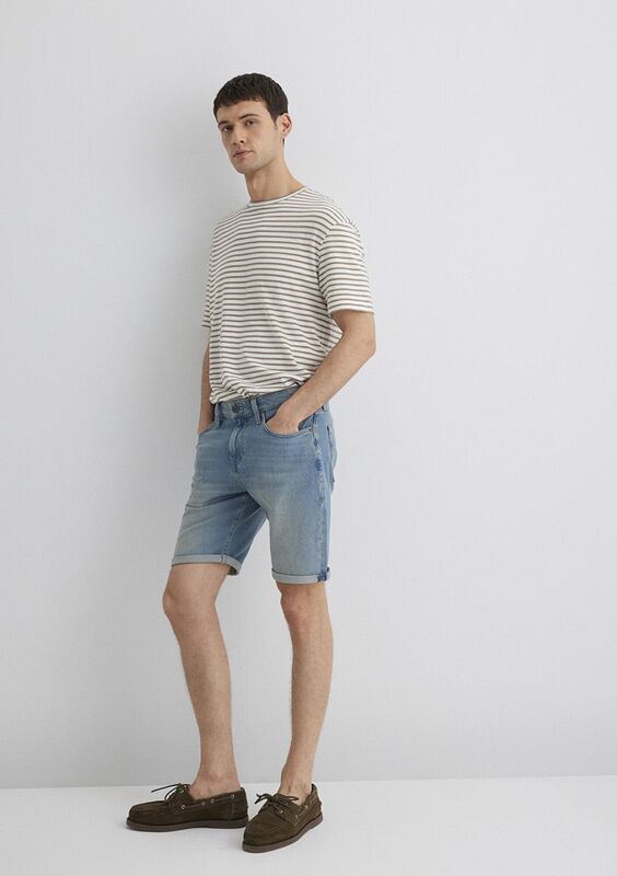 BRIAN Erkek Mid Vintage Comfort Denim Şort - M04184