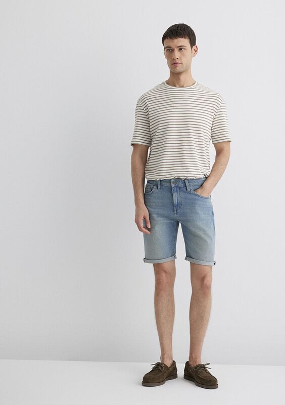 BRIAN Erkek Mid Vintage Comfort Denim Şort - M04184