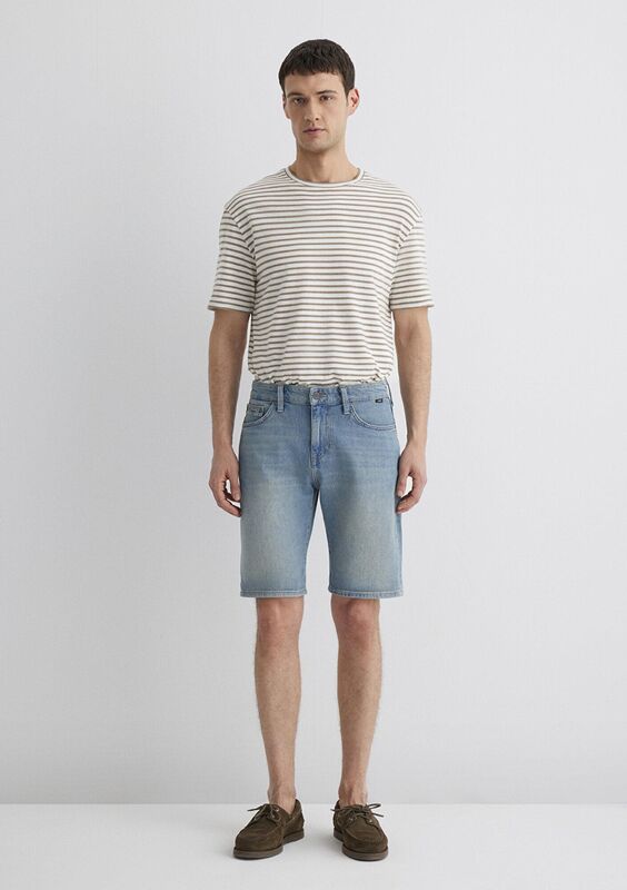BRIAN Erkek Mid Vintage Comfort Denim Şort - M04184