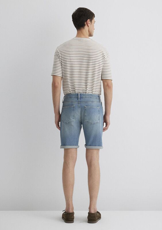 BRIAN Erkek Mid Vintage Comfort Denim Şort - M04184