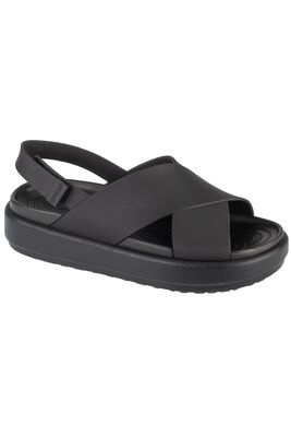 Crocs - Brooklyn Luxe Cross Strap Kadın Siyah Terlik - 209407
