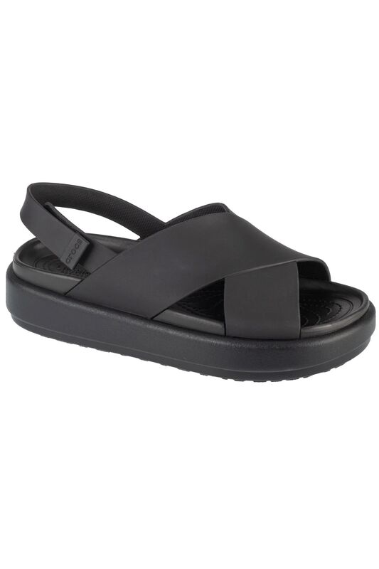 Crocs - Brooklyn Luxe Cross Strap Kadın Siyah Terlik - 209407