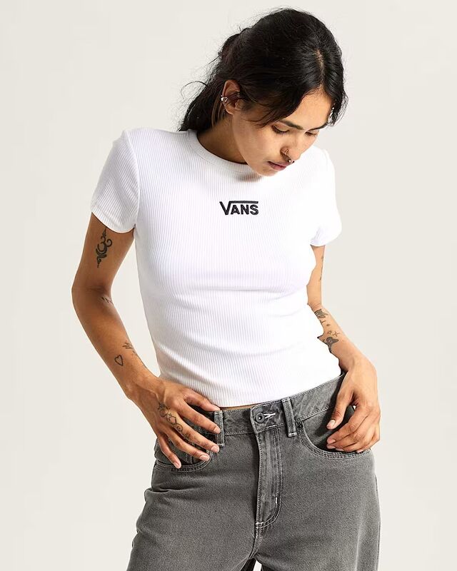Vans - Cameron Tee Kadın Beyaz T-Shirt - VN000RD1