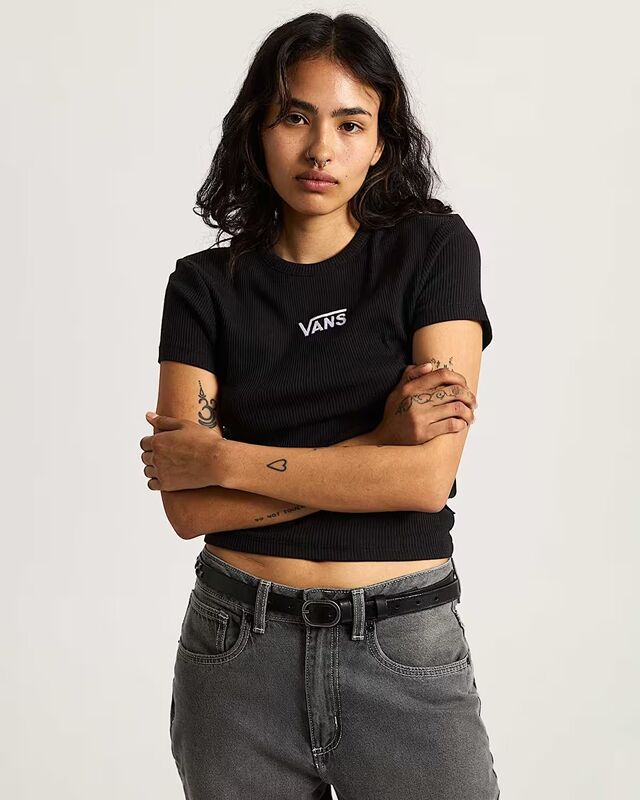 Vans - Cameron Tee Kadın Siyah T-Shirt - VN000RD1