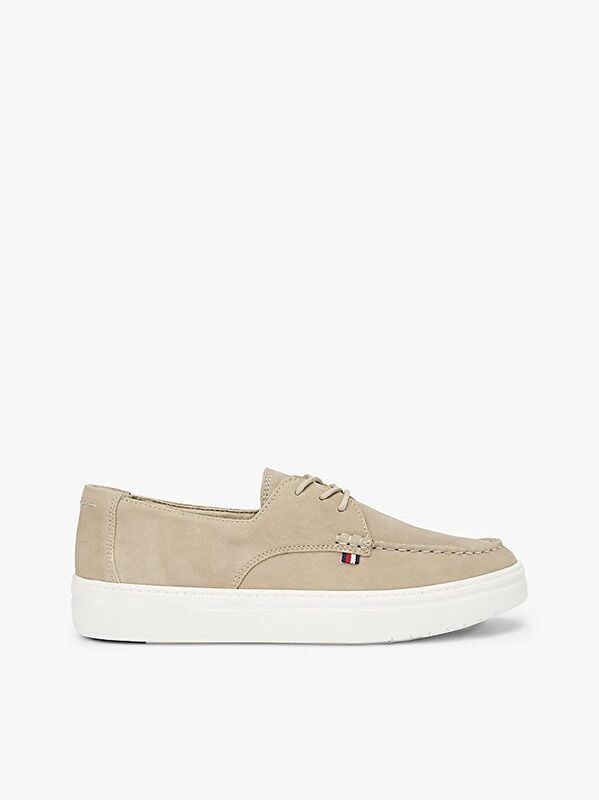 Tommy Hilfiger - CASUAL SUEDE STITCH TOE HYBRID Erkek Bej Günlük Ayakkabı - FM0FM05707