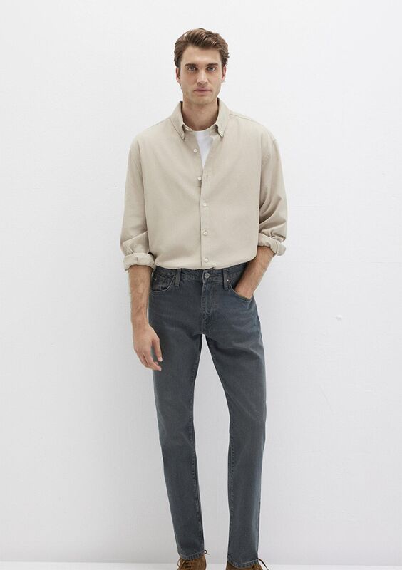 CEPLİ GÖMLEK Erkek Gri Gömlek - M0211751