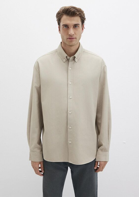 CEPLİ GÖMLEK Erkek Gri Gömlek - M0211751