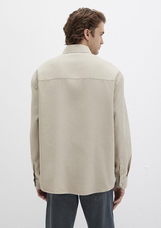 CEPLİ GÖMLEK Erkek Gri Gömlek - M0211751