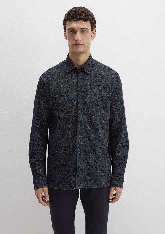 CEPLİ GÖMLEK Erkek Koyu Mavi Gömlek - M0211764