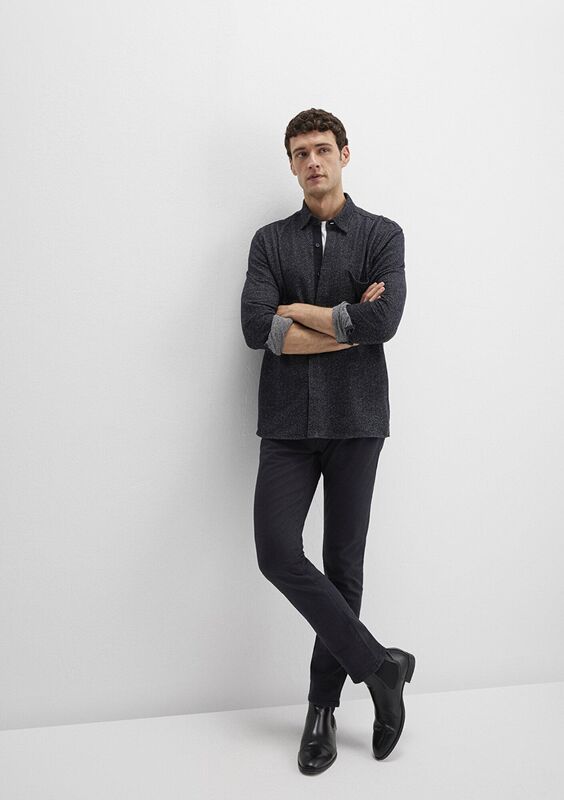 CEPLİ GÖMLEK Erkek Koyu Mavi Gömlek - M0211764