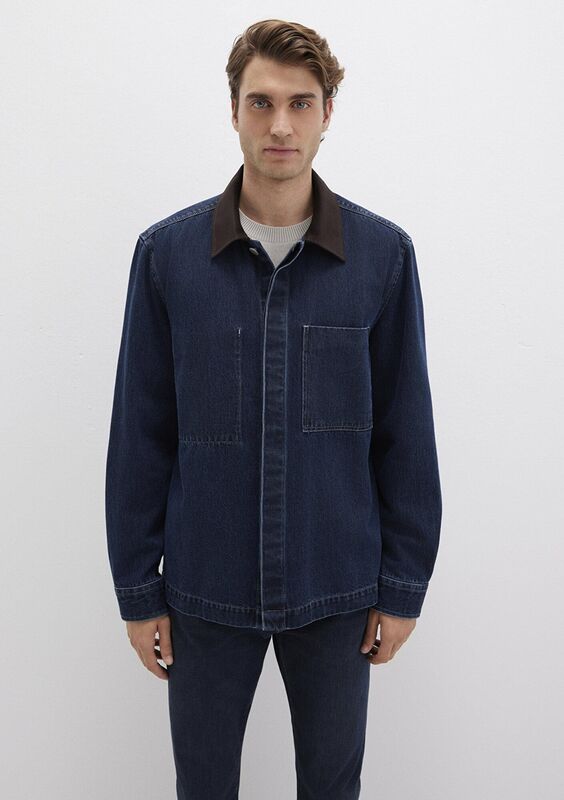 CEPLİ GÖMLEK Erkek Mavi Gömlek - M0211753