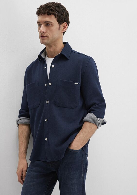 CEPLİ GÖMLEK Erkek Mavi Gömlek - M0211771