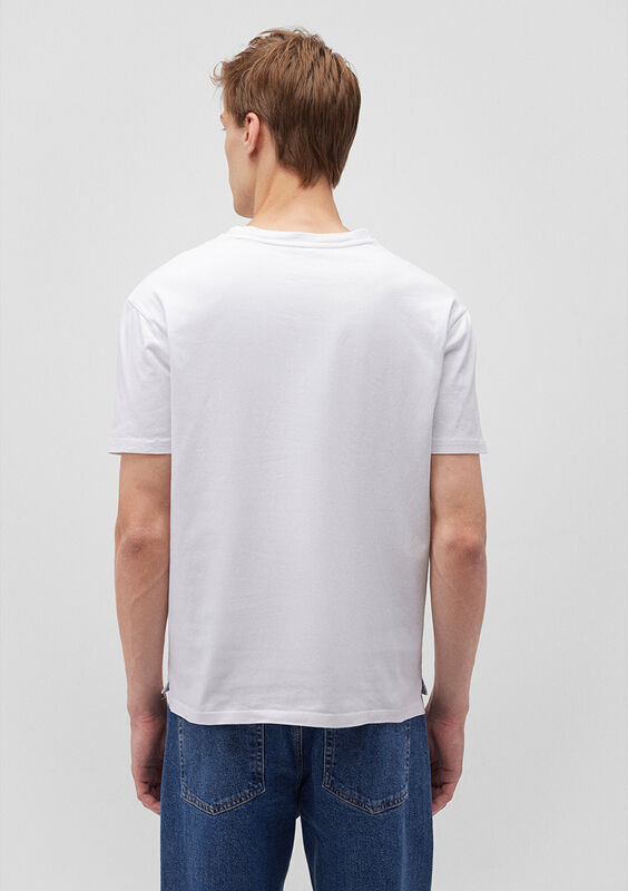 CEPLİ TİŞÖRT Erkek Beyaz T-Shirt - M066248