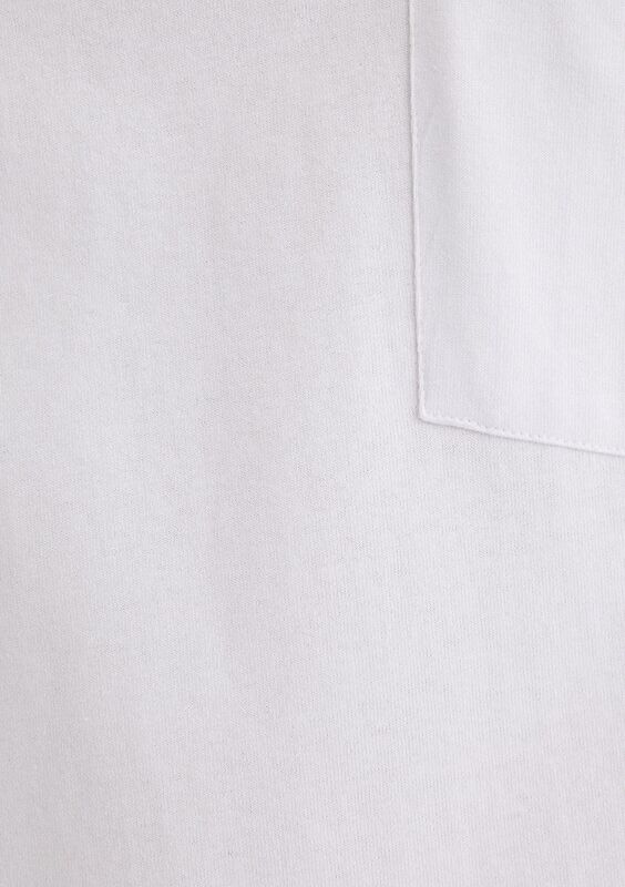 CEPLİ TİŞÖRT Erkek Beyaz T-Shirt - M066248