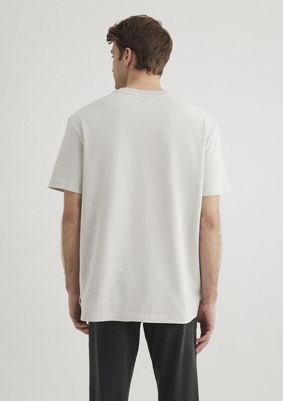 CEPLİ TİŞÖRT Erkek Gri Basic T-Shirt - M066248