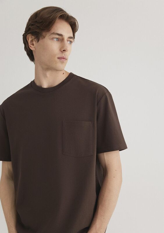 CEPLİ TİŞÖRT Erkek Hot Fudge Basic T-Shirt - M066248