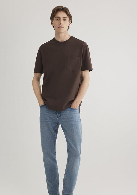 CEPLİ TİŞÖRT Erkek Hot Fudge Basic T-Shirt - M066248