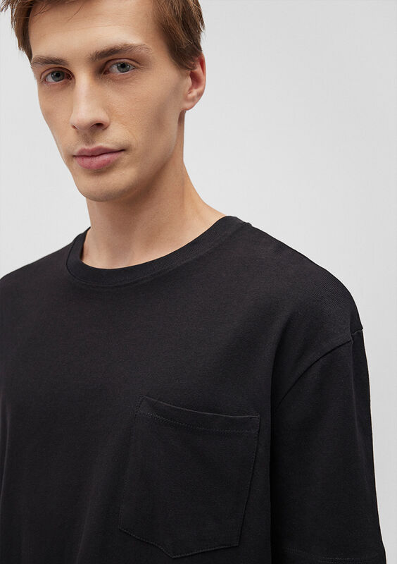 CEPLİ TİŞÖRT Erkek Siyah T-Shirt - M066248