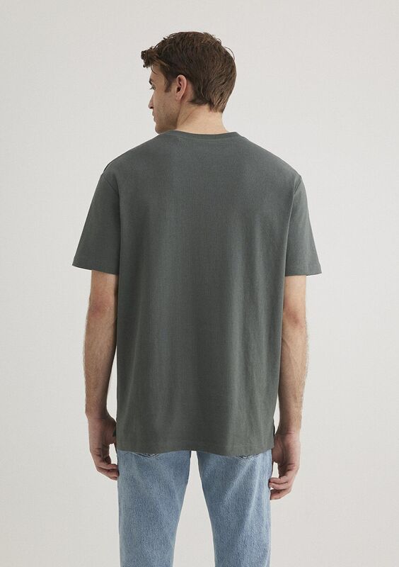 CEPLİ TİŞÖRT Erkek Yeşil Basic T-Shirt - M066248