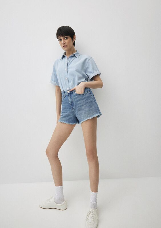 CHERRY Kadın Mavi Denim Şort - M1410022
