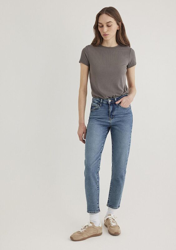 CINDY Kadın Mavi Denim Pantolon - M100277