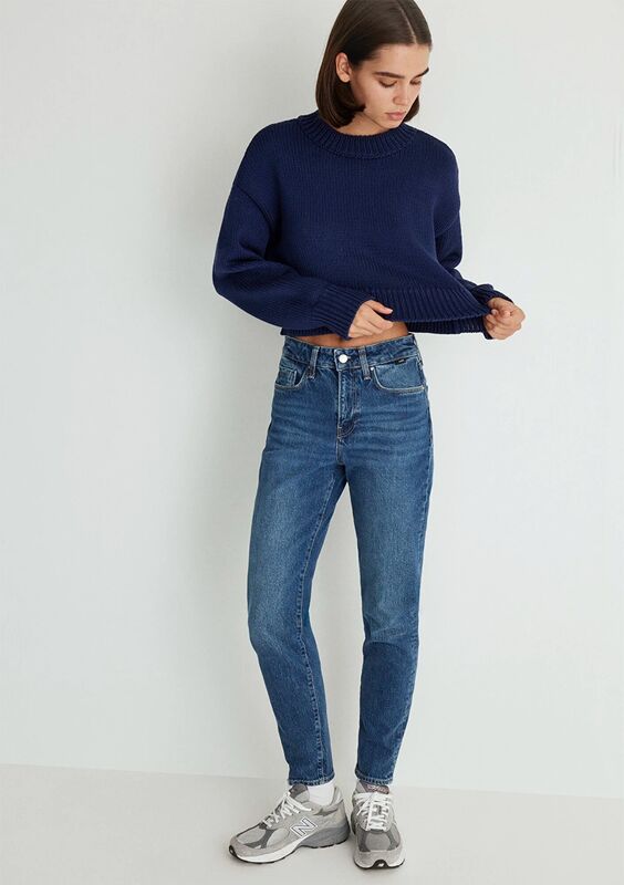 CINDY Kadın Mavi Denim Pantolon - M100277