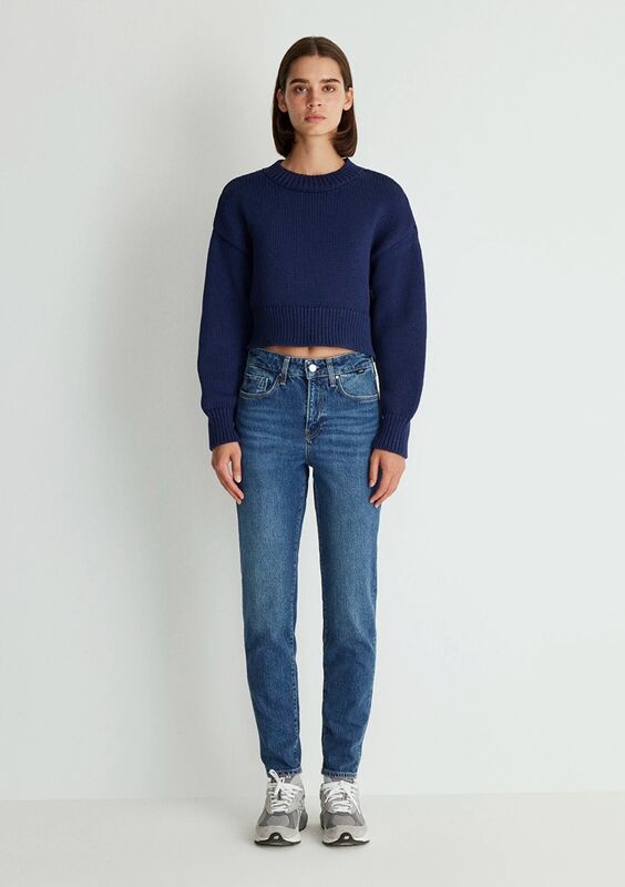 CINDY Kadın Mavi Denim Pantolon - M100277