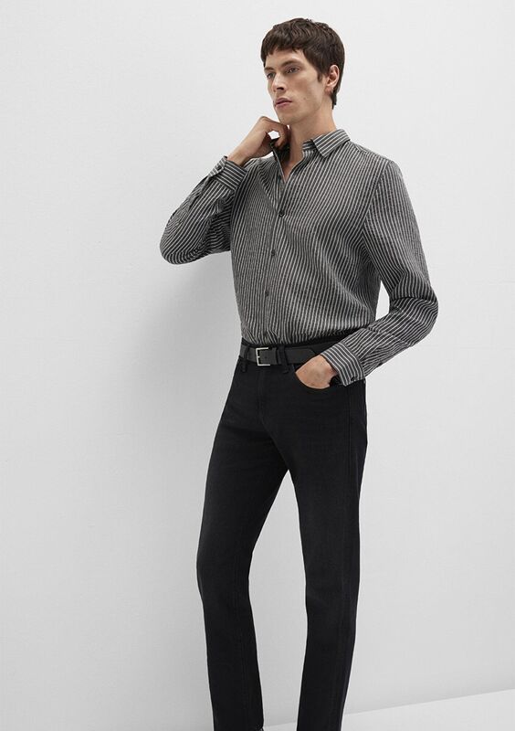 Mavi - ÇİZGİLİ GÖMLEK Erkek Çok Renkli UK Gömlek - M0211669