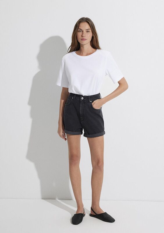 CLARA Kadın Deep Smoke Denim Denim Şort - M14501