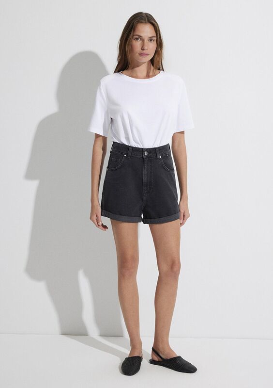 CLARA Kadın Deep Smoke Denim Denim Şort - M14501