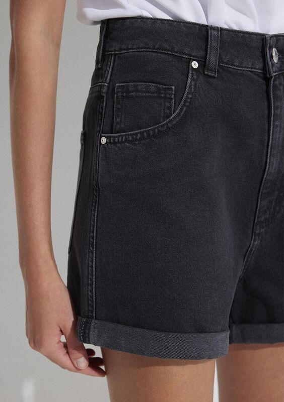 CLARA Kadın Deep Smoke Denim Denim Şort - M14501