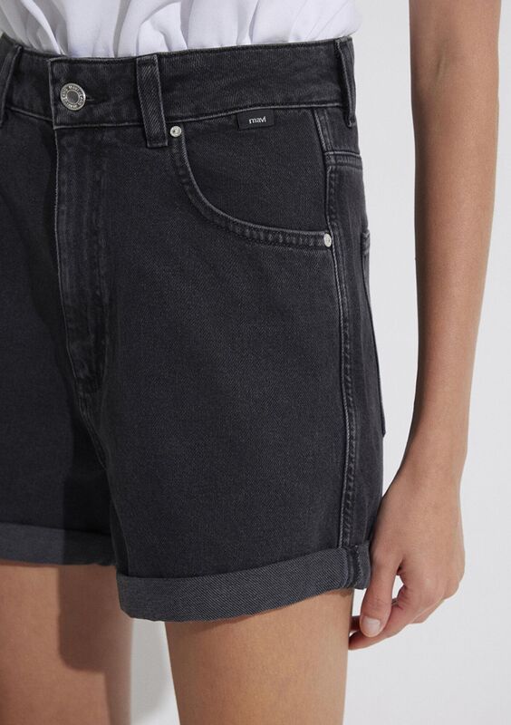 CLARA Kadın Deep Smoke Denim Denim Şort - M14501