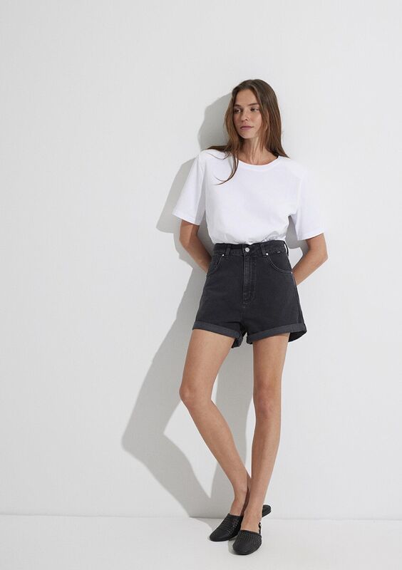 CLARA Kadın Deep Smoke Denim Denim Şort - M14501