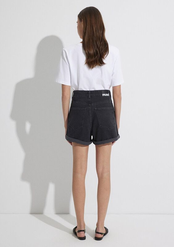 CLARA Kadın Deep Smoke Denim Denim Şort - M14501