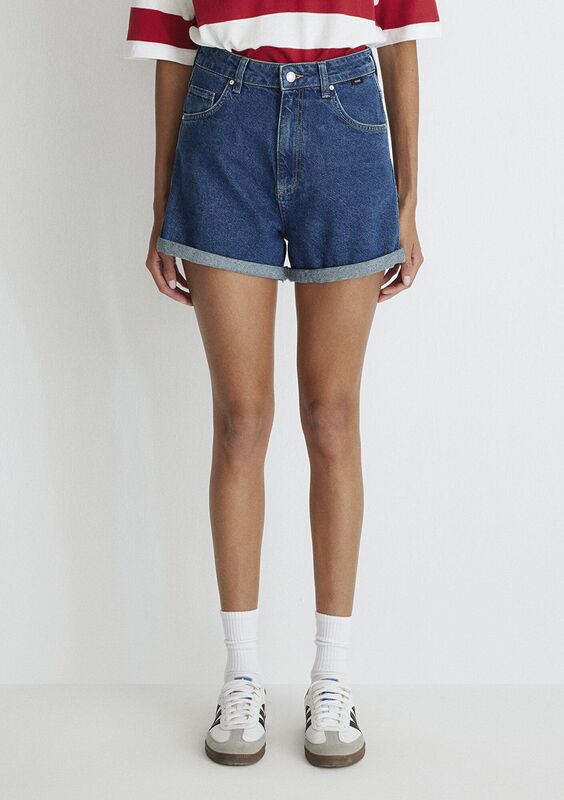 CLARA Kadın Denim Şort - M14501 Deep Shaded 90'S