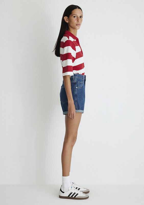CLARA Kadın Denim Şort - M14501 Deep Shaded 90'S