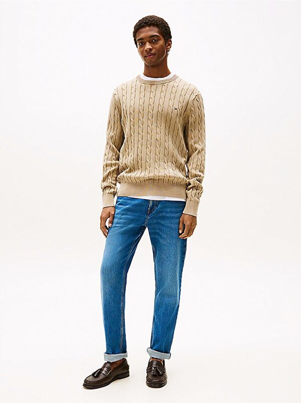 CLASSIC CABLE GMD C NK Erkek Yeşil Kazak - MW0MW39524