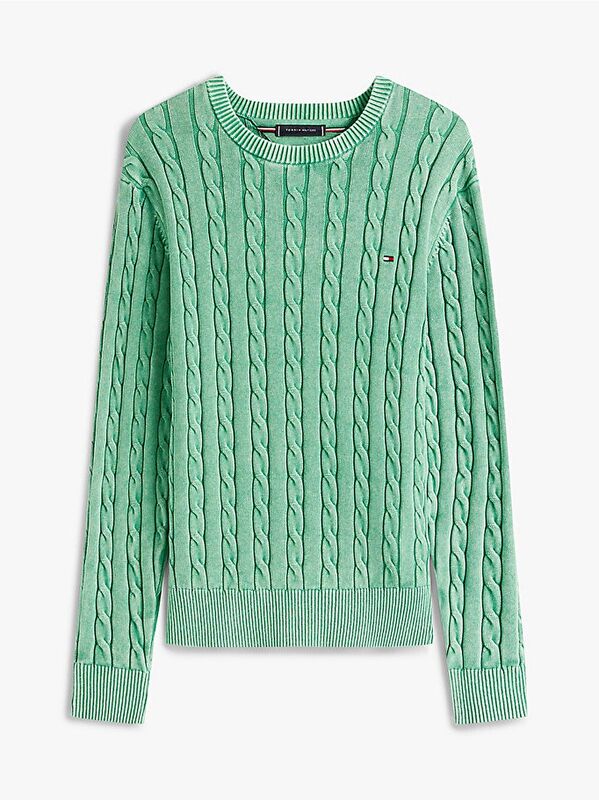 CLASSIC CABLE GMD C NK Erkek Yeşil Kazak - MW0MW39524