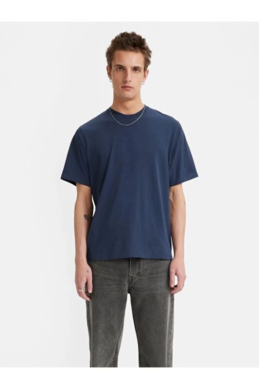 Levi's - CLASSIC RELAXED TEE NAVAL ACADEMY Erkek Siyah T-Shirt - A3385