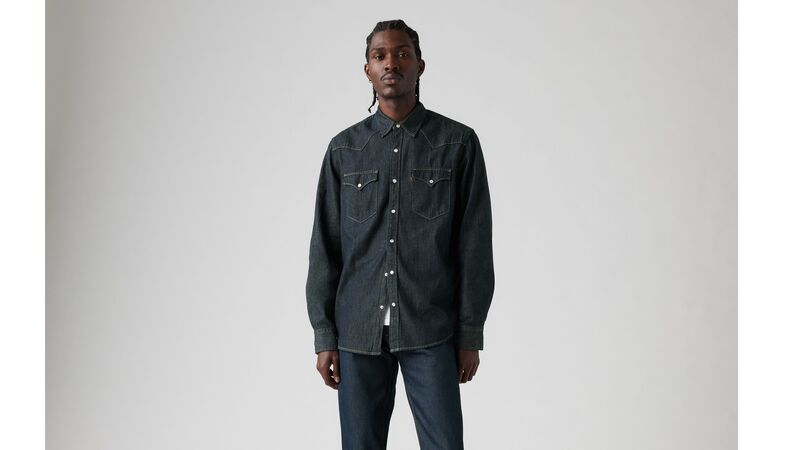 Levi's - CLASSIC WESTERN STANDARD NEW BLACK BLAC Erkek Bej UK Gömlek - 85745
