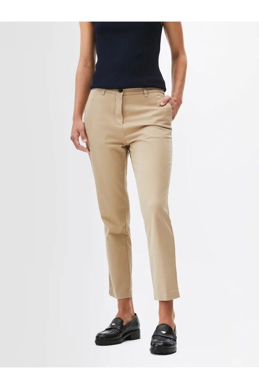 Tommy Hilfiger - CO STRETCH GMD SLIM CHINO Kadın Bej Pantolon - WW0WW45920