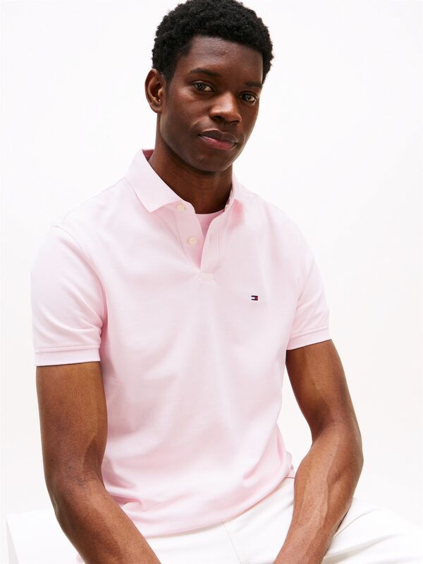 Tommy Hilfiger - CORE 1985 REGULAR POLO Erkek Pembe Polo - MW0MW17770