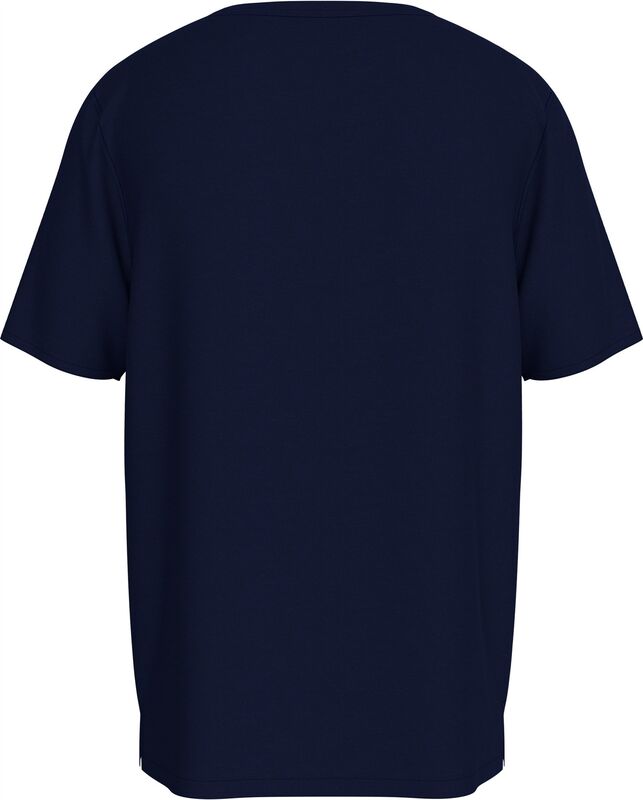 Tommy Hilfiger - CREW NECK SLUB TEE Erkek Mavi T-Shirt - UM0UM03527